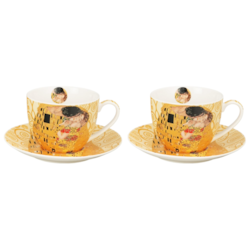 THE KISS ECRU KOMPLET FILIŻANEK 2+2 280ml