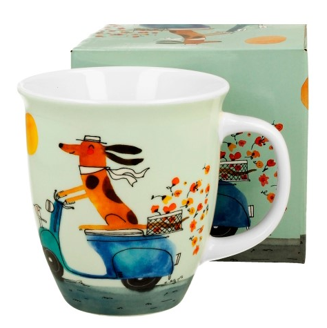 PSI ŚWIAT NA SKUTERZE KUBEK W PUDEŁKU 650ml