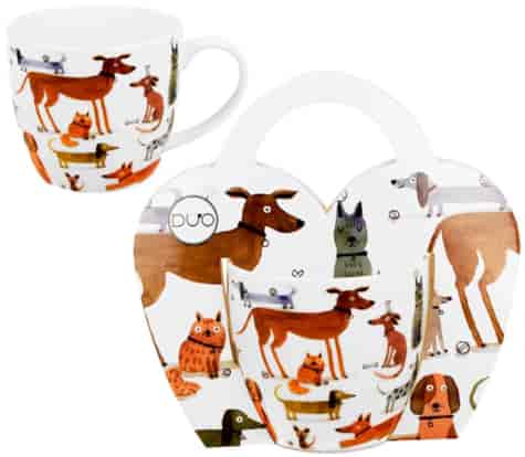 PSI ŚWIAT RÓŻNE KUBEK 460ml + OPAK Z RĄCZKĄ