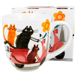 KOCI ŚWIAT NA SKUTERZE KUBEK KUBAS W PUDEŁK 1000ml