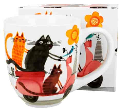 KOCI ŚWIAT NA SKUTERZE KUBEK KUBAS W PUDEŁK 1000ml