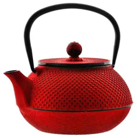 GIFT CZAJNIK ŻELIWNY Z SITKIEM 0,8L RED