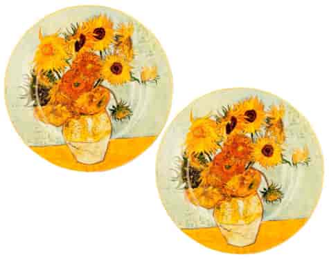 SUNFLOWERS TALERZ DESEROWY 19,2cm KOMPLET 2SZT