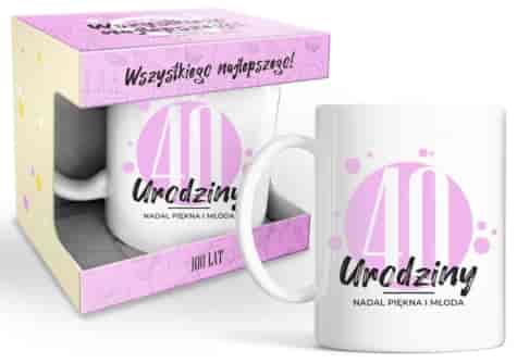 HAPPY DAY PINK KUBEK 320ml - 40 URODZINY