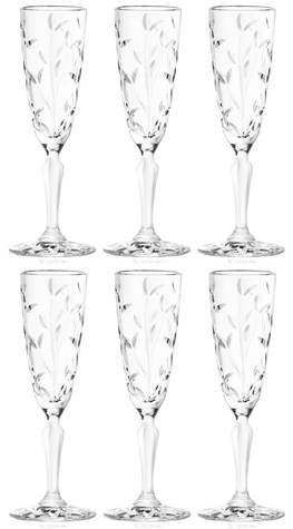 RCR LAURUS KIELISZEK SZAMPAN 160 6szt