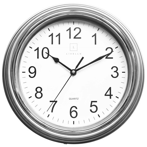 ZEGAR ŚCIENNY ZP30S SREBRNY 30x30x4cm