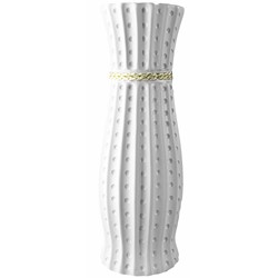 WAZON CERAMICZNY BW63 BIAŁY h-61cm