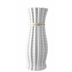 WAZON CERAMICZNY BW33 BIAŁY h-30cm