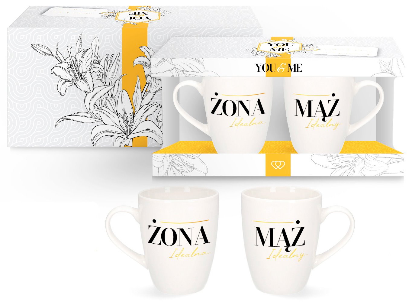 YOU AND ME KUBEK KOMPLET 2EL 300ml ŻONA IDEALNA...
