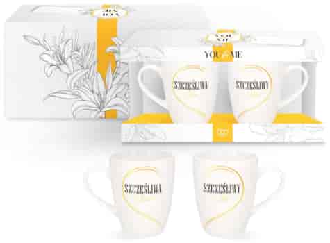 YOU AND ME ŚLUB KUBEK KPL 2EL 300ml SZCZĘŚLIWA...