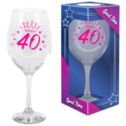 GOOD TIME KIELISZEK 580ml 40 URODZINY