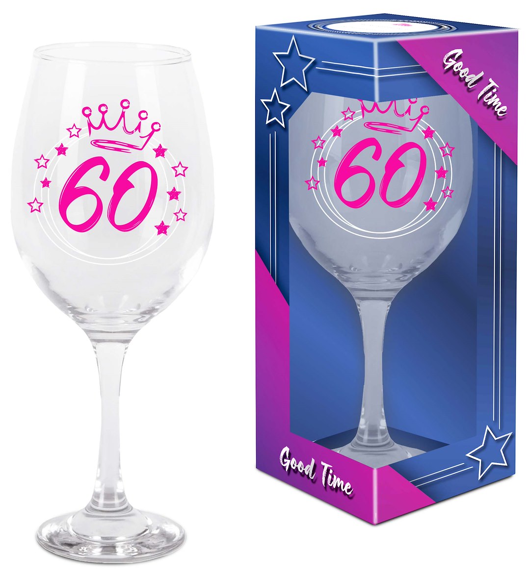 GOOD TIME KIELISZEK 580ml 60 URODZINY