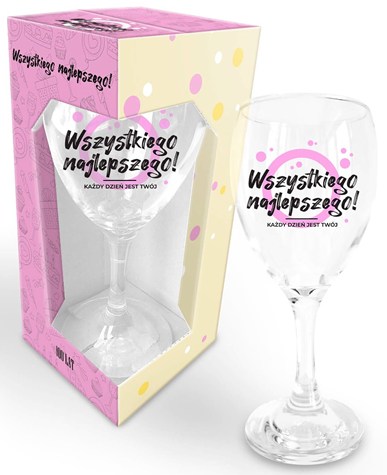 HAPPY DAY PINK KIELISZEK 220ml WSZYSTKIEGO...