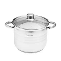 GARNEK STALOWY OKRĄGŁY 20cm 4,5L KM5401