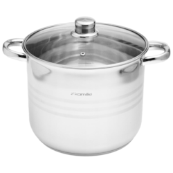 GARNEK STALOWY OKRĄGŁY 24cm 8,5L KM5403