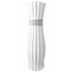 WAZON CERAMICZNY BW62 BIAŁY h-61cm
