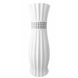 WAZON CERAMICZNY BW42 BIAŁY h-45,5cm