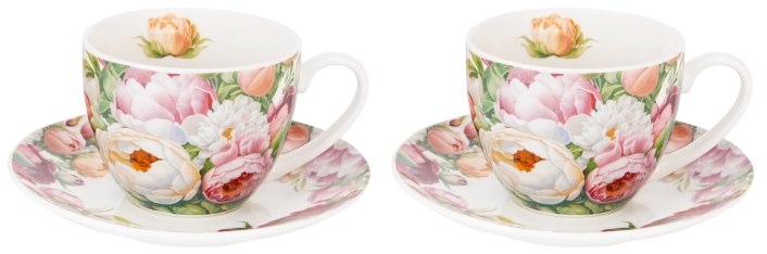 PIWONIE KOMPLET FILIŻANEK 2+2 280ml