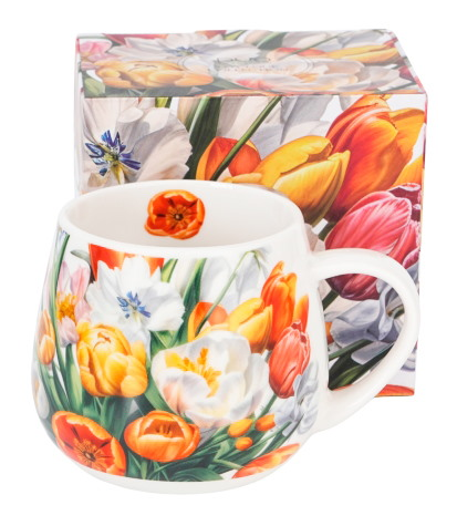 TULIPANY KUBEK BARYŁKA W PUDEŁKU 430ml