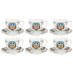 SOWA ETNO CR KOMPLET FILIŻANEK 6+6 250ml