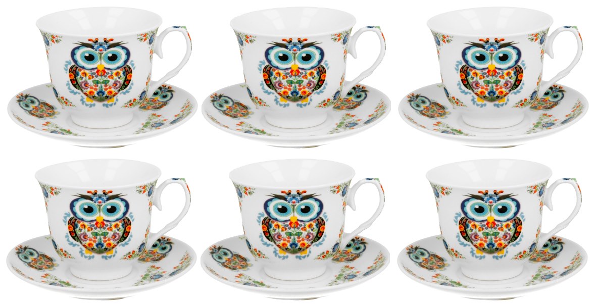 SOWA KOMPLET FILIŻANEK 6+6 250ml