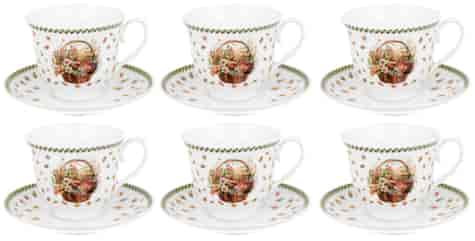 KWIATY POLNE CR KOMPLET FILIŻANEK 6+6 250ml