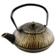 GIFT CZAJNIK ŻELIWNY Z SITKIEM 0,8L GOLD BLACK