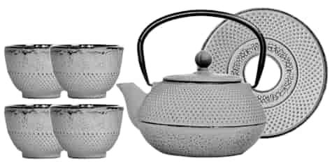 GIFT CZAJNIK ŻELIWNY Z CZARKAMI 1,5L 6EL GREY