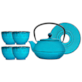 GIFT CZAJNIK ŻELIWNY Z CZARKAMI 1,5L 6EL TURQUISE