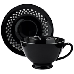 BISETTE FILIŻANKA ZE SPODKIEM 1+1 260ml BLACK A