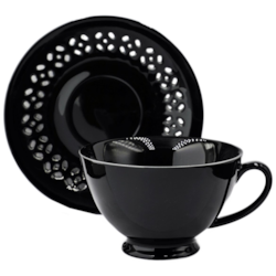 BISETTE FILIŻANKA ZE SPODKIEM 1+1 260ml BLACK B