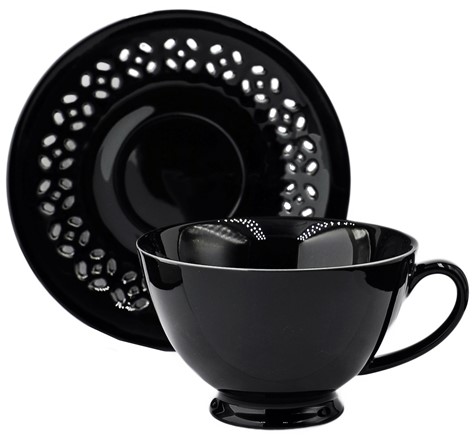 BISETTE FILIŻANKA ZE SPODKIEM 1+1 260ml BLACK B