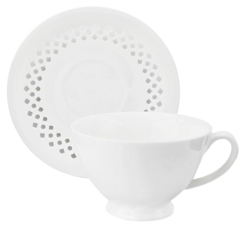 BISETTE FILIŻANKA ZE SPODKIEM 1+1 260ml WHITE A