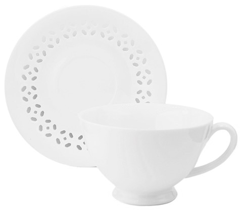 BISETTE FILIŻANKA ZE SPODKIEM 1+1 260ml WHITE B