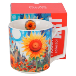 MODERN SUNFLOWER KUBEK W PUDEŁKU 450ml