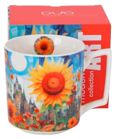 MODERN SUNFLOWER KUBEK W PUDEŁKU 450ml