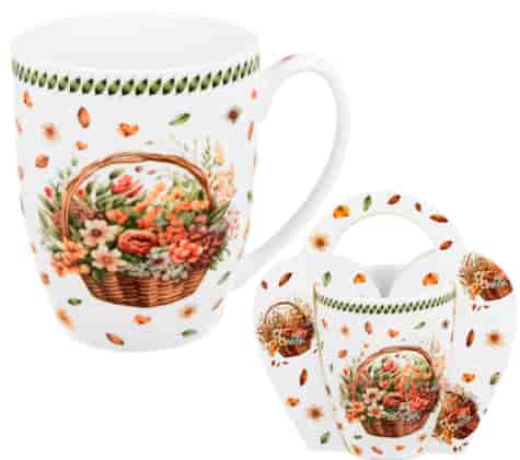 KWIATY POLNE CR KUBEK 350ml + OPAKOWANIE Z RĄCZKĄ