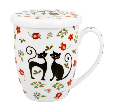 KOTY ETNO KUBEK ZAPARZACZ W PUDEŁKU 380ml