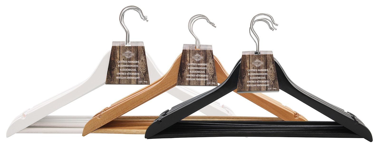 WOODEN WIESZAK DREWNIANY KOMPLET 5szt 23494145