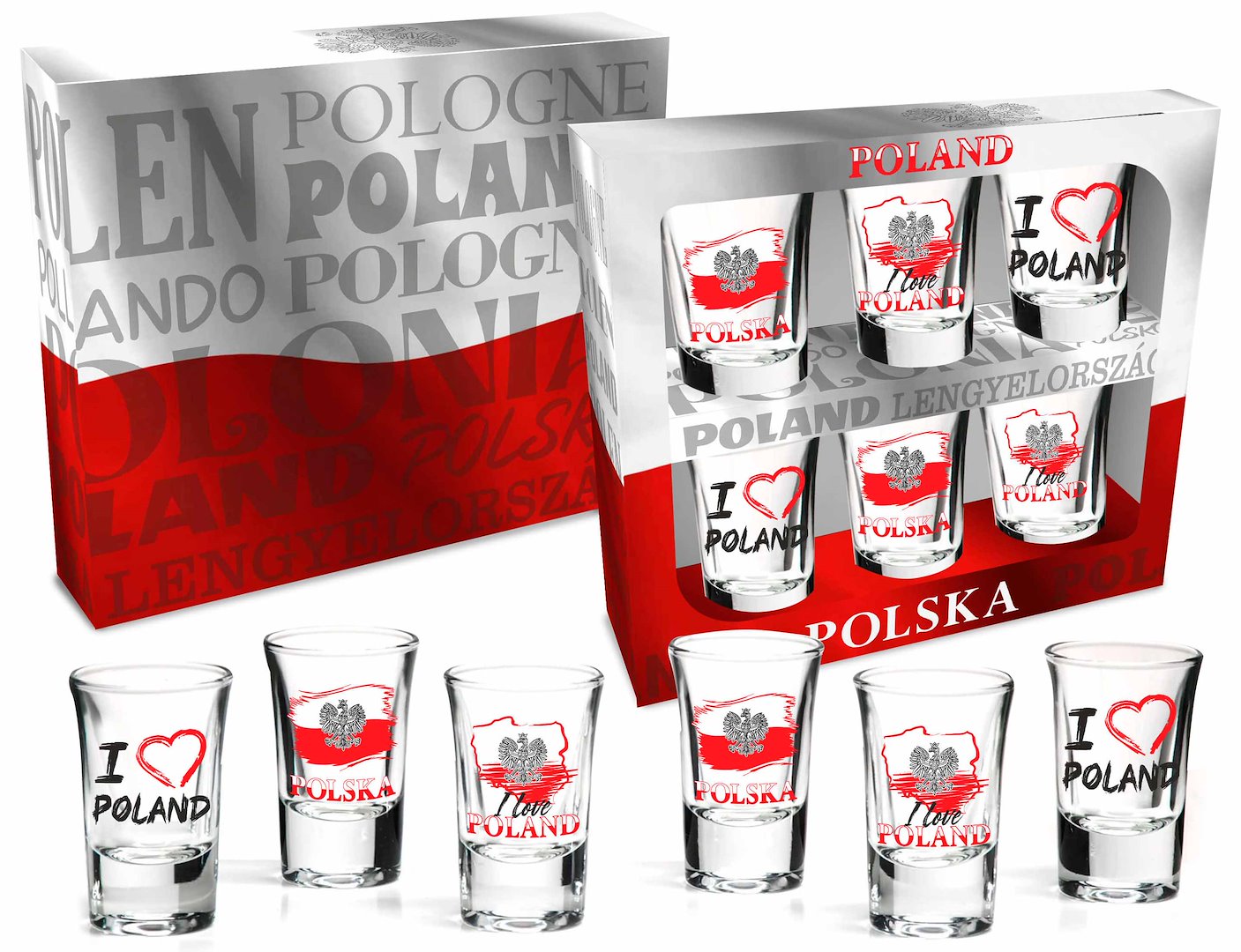 POLSKA KIELISZKI KOMPLET 6SZT 35ml