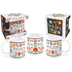 FOLK KUBEK 300ml - KWIAT BIAŁY