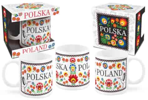 FOLK KUBEK 300ml - KWIAT BIAŁY