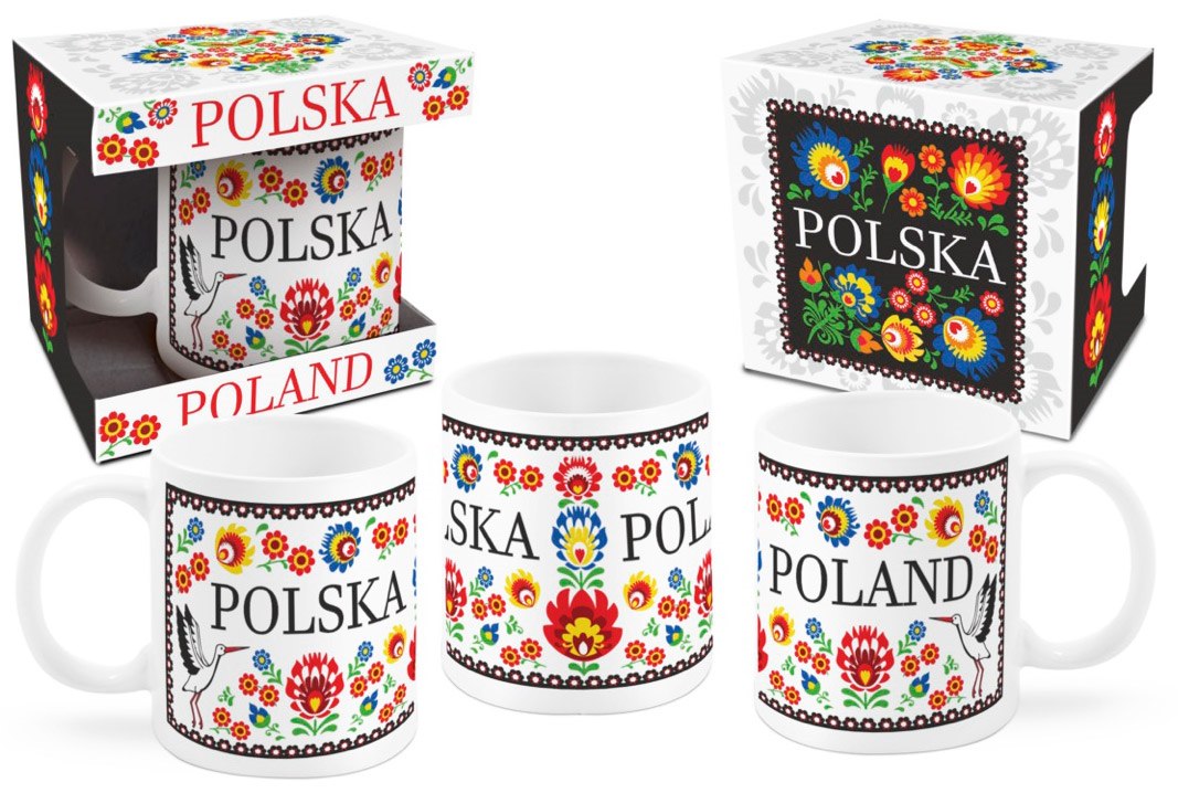 FOLK KUBEK 300ml - KWIAT BIAŁY