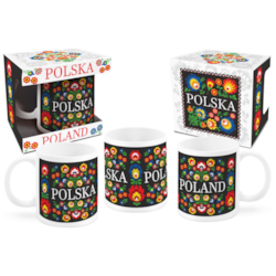 FOLK KUBEK 300ml - KWIAT CZARNY
