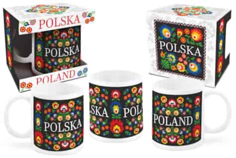 FOLK KUBEK 300ml - KWIAT CZARNY