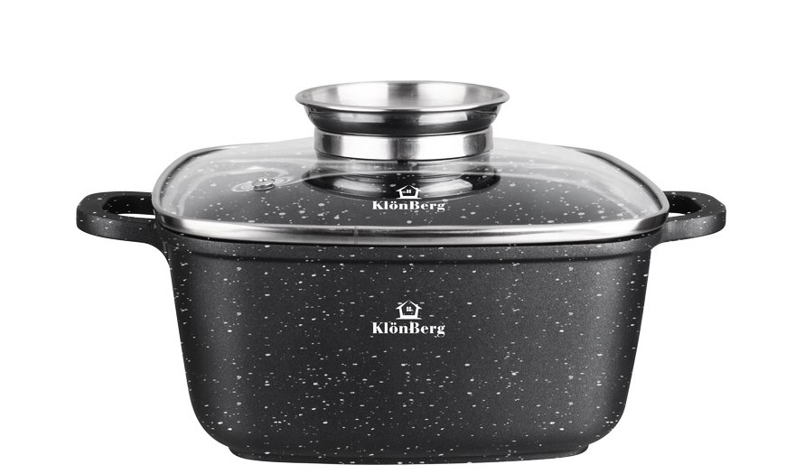 KLONBERG GARNEK MARMUR KWADRAT 2,3L 18cm KB-4000