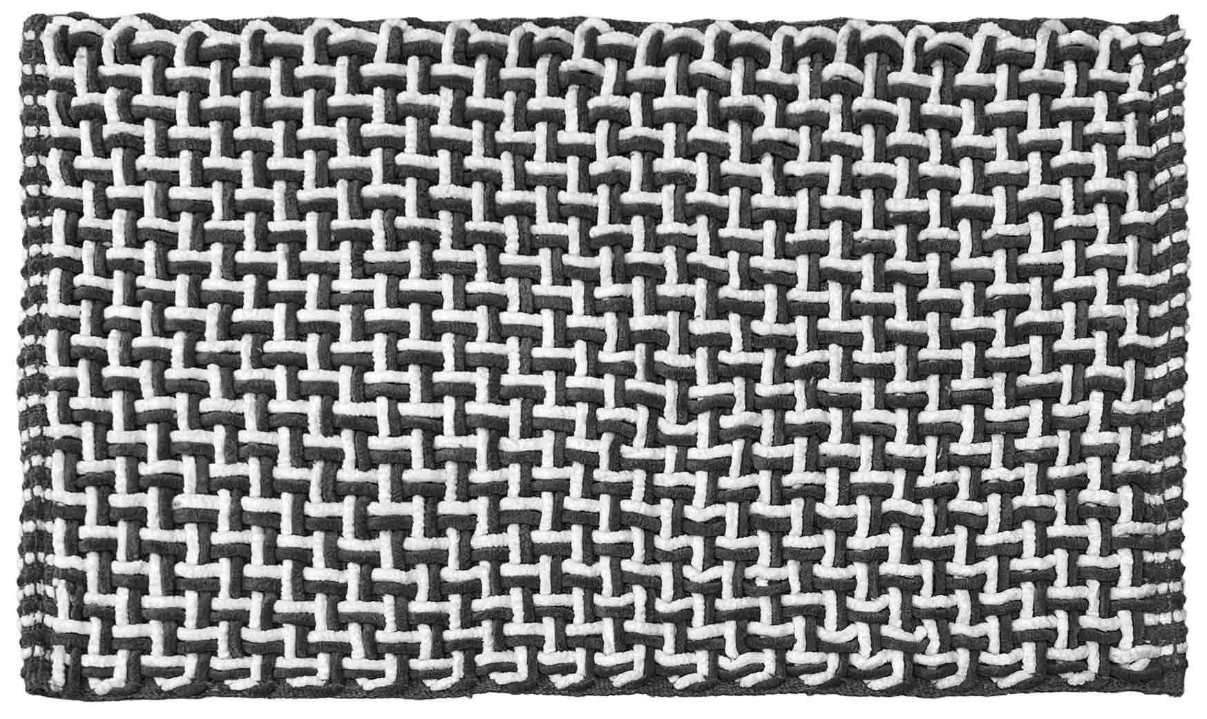 MOKO DUO CHENILLE KILIM DYWANIK 60x90cm BIAŁY/SZAR