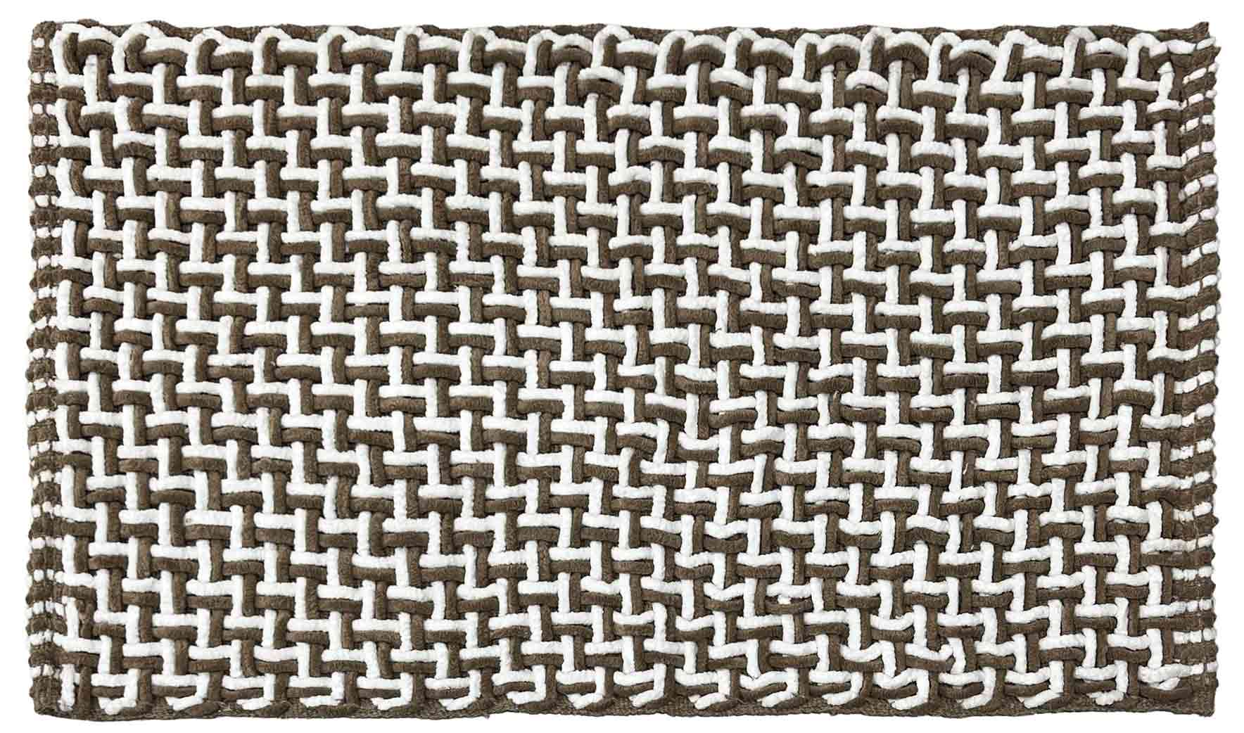 MOKO DUO CHENILLE KILIM DYWANIK 60x90cm BIAŁY/BEŻO