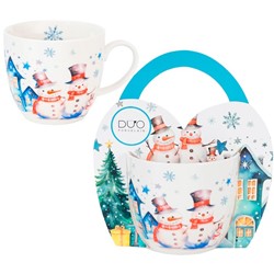 BN SNOWMAN KUBEK 460ml + OPAKOWANIE Z RĄCZKĄ