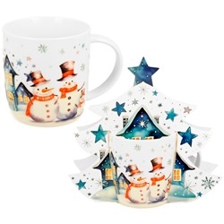 BN SNOWMAN KUBEK 400ml + OPAKOWANIE CHOINKA